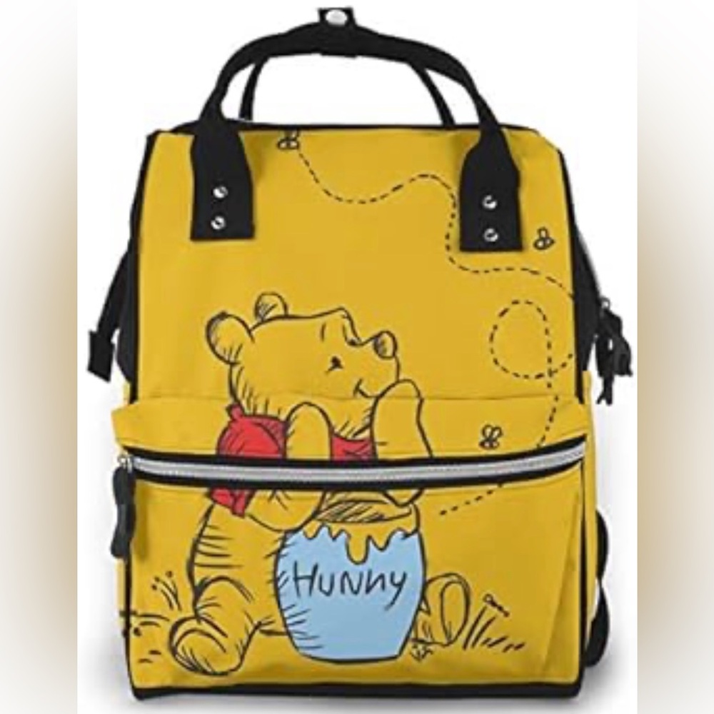 Yellow Backpack With Bear Design - image 1
